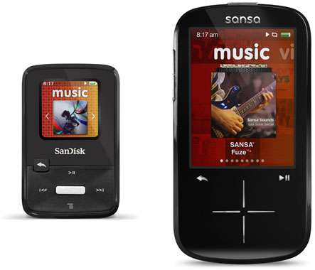 SanDisk Sansa Clip Zip and Fuze+ Media Players SanDisk Sansa Clip Zip and Fuze+ Media Players